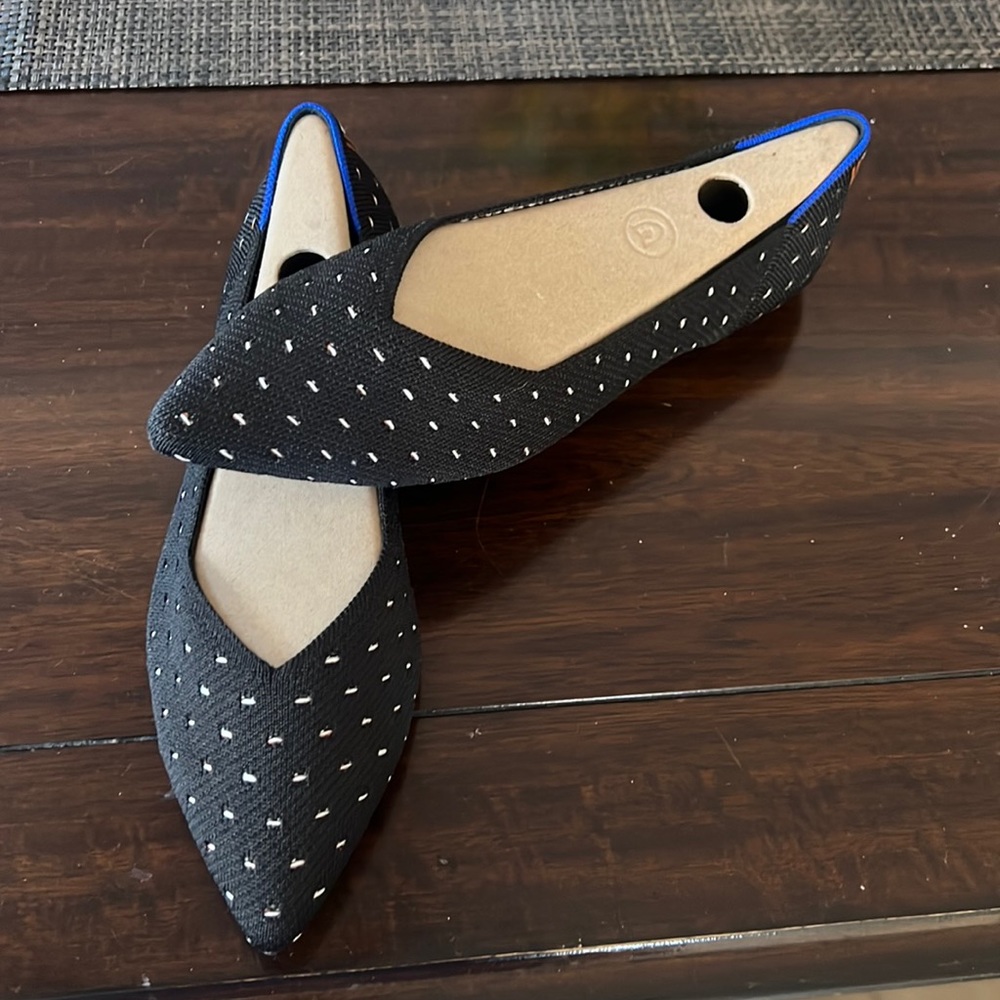 Brand new, never worn Rothy’s ivory dot points 8.5